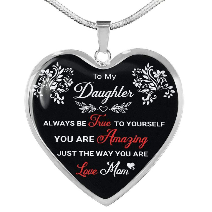 Daughter fashion heart necklace